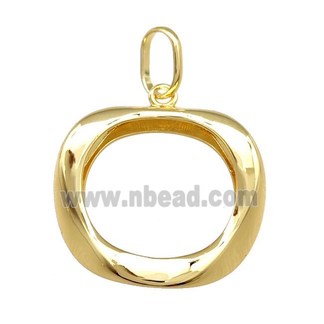 Copper Circle Pendant 18K Gold Plated