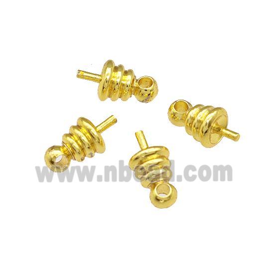 Copper Bails Caps Findings Eye Pin Gold Plated