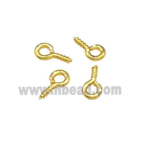 Copper Eye Screw Bails Pin Gold Plated