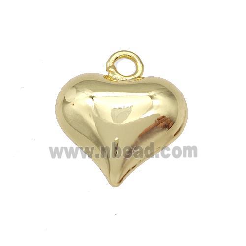 Copper Heart Pendant Hollow Gold Plated