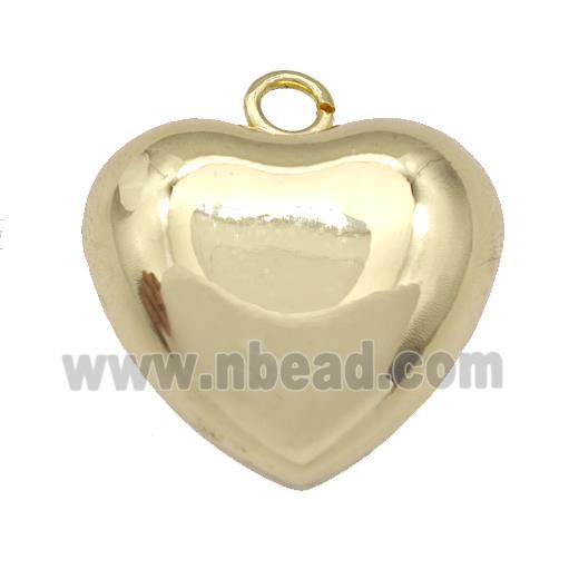 Copper Heart Pendant Hollow Gold Plated