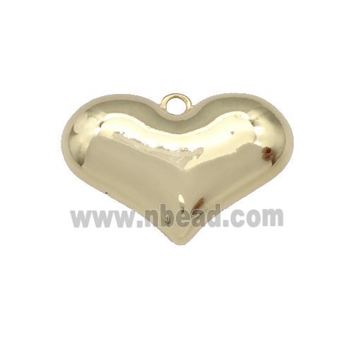 Copper Heart Pendant Hollow Gold Plated