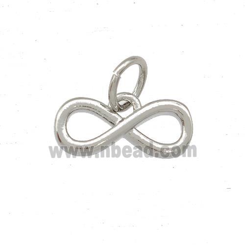 Copper Infinity Pendant Platinum Plated