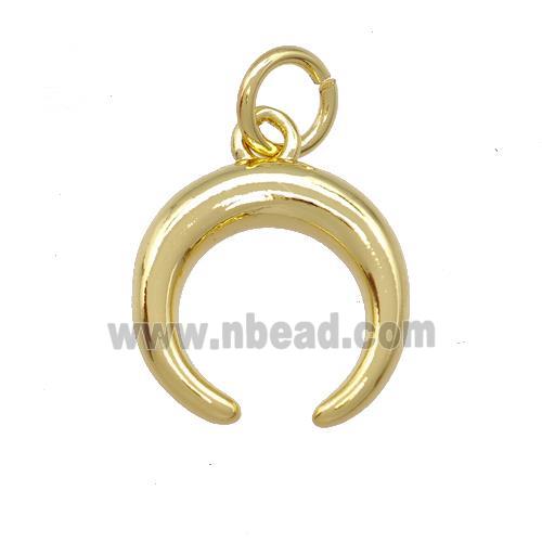 Copper Crescent Pendant Gold Plated