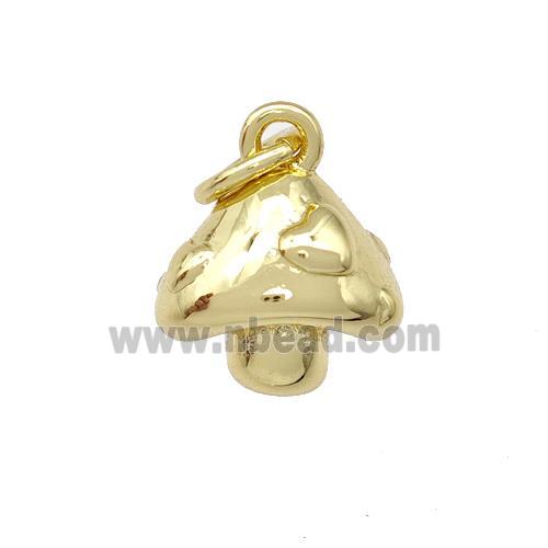 Copper Mushroom Pendant Gold Plated