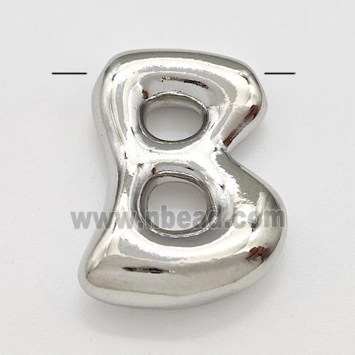 Copper Letter-B Pendant Platinum Plated