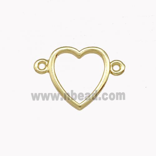 Copper Heart Connector Gold Plated