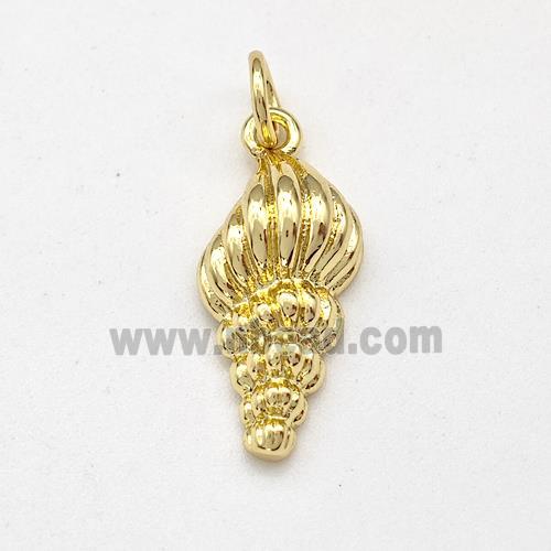 Conch Shell Charms Copper Pendnat Gold Plated