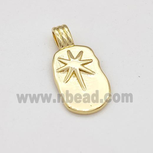 Copper Northstar Pendant Gold Plated