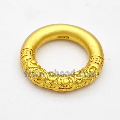 Copper Circle Connector Matte Gold Plated