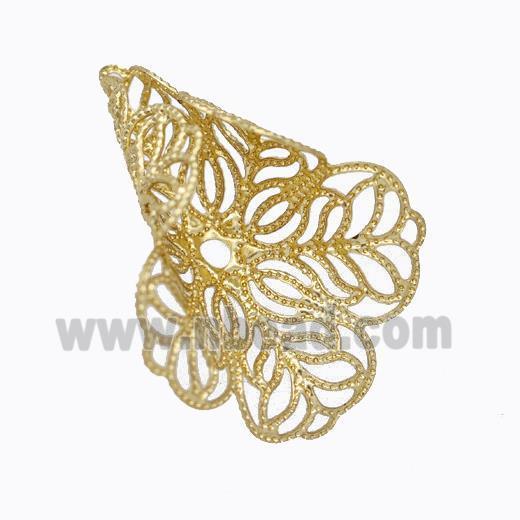 Copper Flower Pendant Gold Plated