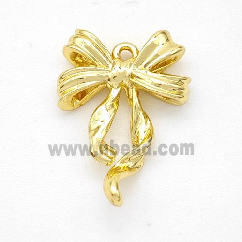 Copper Bowknot Pendant Gold Plated