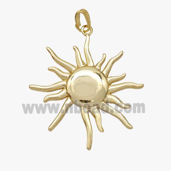 Copper Sun Pendant Gold Plated