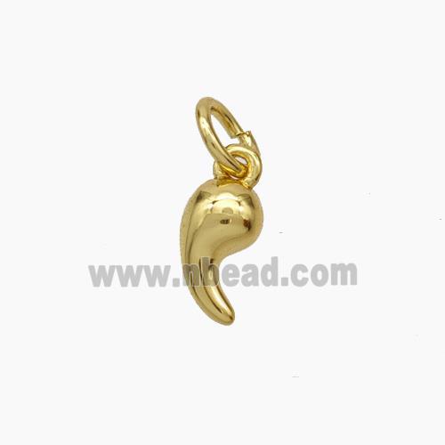 Copper Comma Pendant Gold Plated