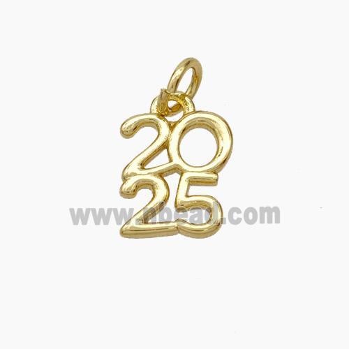 Copper 2025 Pendant Gold Plated