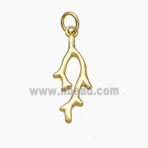 Copper Branch Pendant Gold Plated