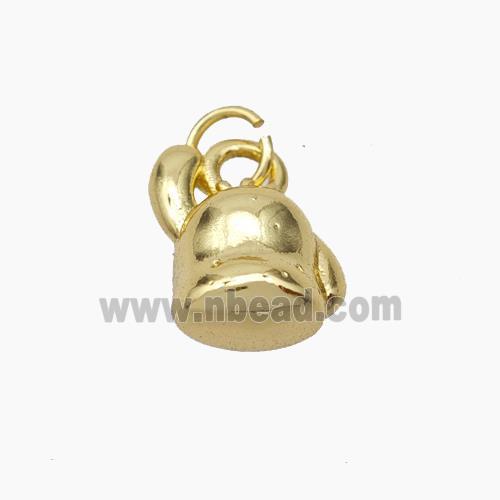 Copper Teapot Pendant Gold Plated