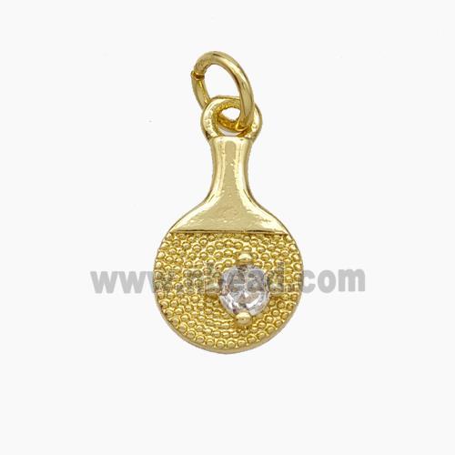 Wine Bags Charms Copper Pendant Pave Zirconia Gold Plated