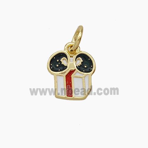 Christmas Gift Copper Pendant Enamel Gold Plated