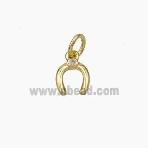 Copper Horseshoe Pendant Gold Plated