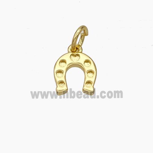 Copper Horseshoe Pendant Gold Plated