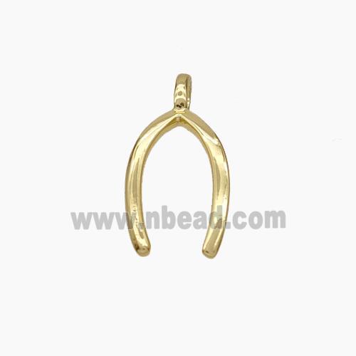 Copper Horseshoe Pendant Gold Plated