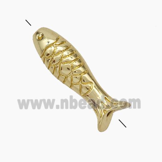 Copper Fish Beads Gold Plated