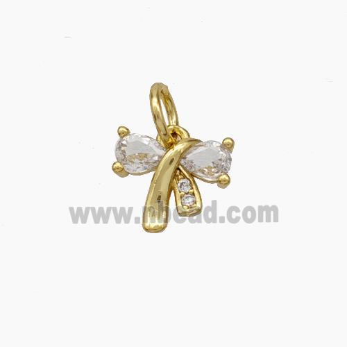 Awareness Ribbons Charms Copper Pendant Pave Zirconia Gold Plated