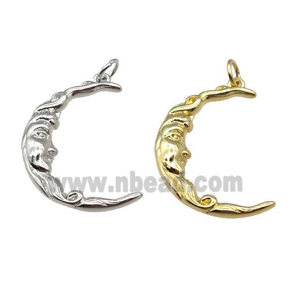 cpper Moon charm face, mixed