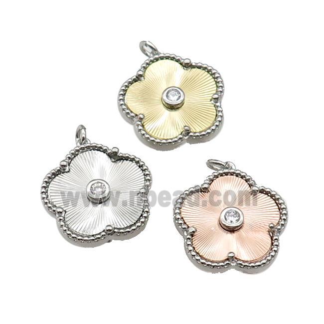 copper Flower pendant, mixed