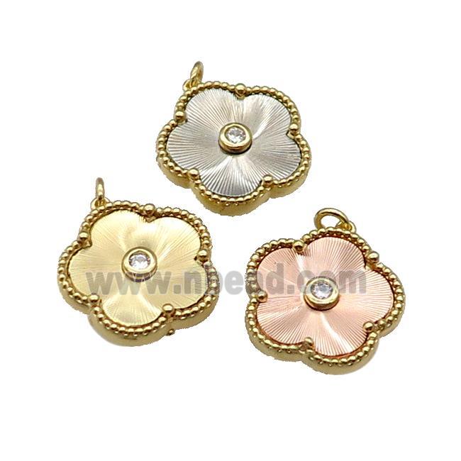 copper Flower pendant, mixed