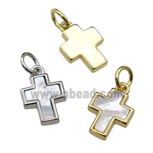 copper cross pave shell, mixed