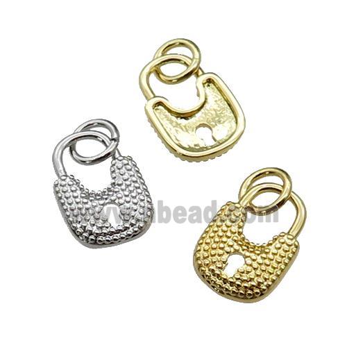 copper Lock pendant, mixed