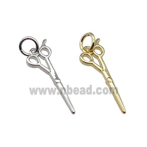 Copper Scissors Charm Pendant Mixed