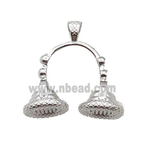 Copper ShowerHead Pendant Platinum Plated