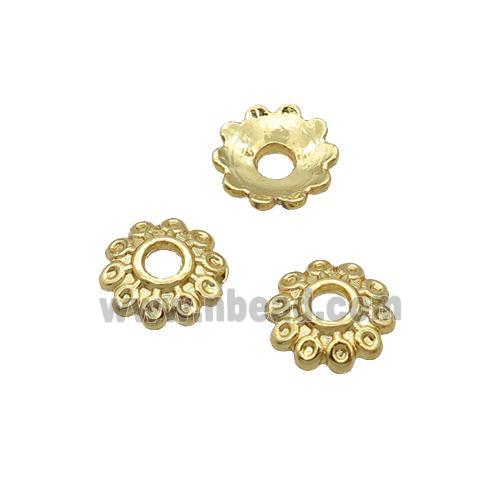 Alloy Bead Caps 18K Gold Plated