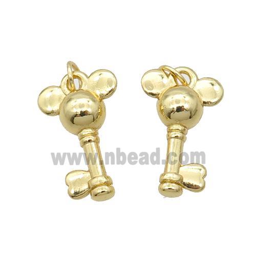 Alloy Key Pendant 18K Gold Plated