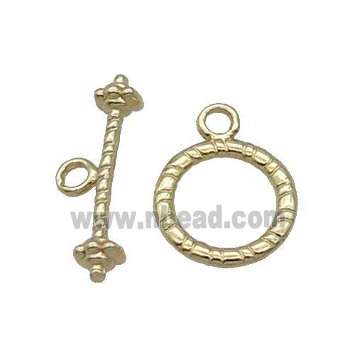 Copper Toggle Clasp Gold Plated