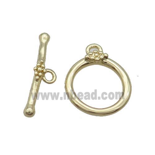 Copper Toggle Clasp Gold Plated