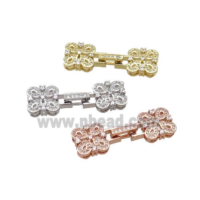 Copper Clasp Pave Zircon Mixed