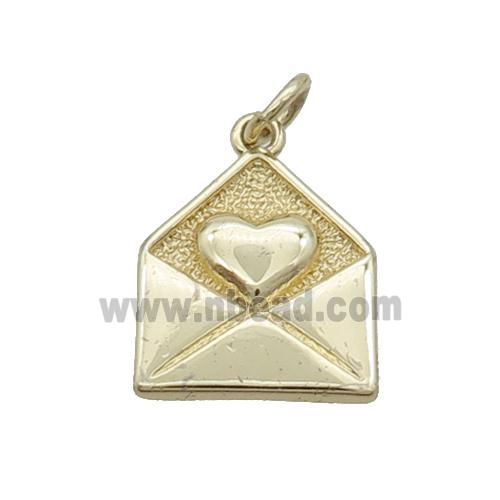 Copper Envelope Pendant Gold Plated