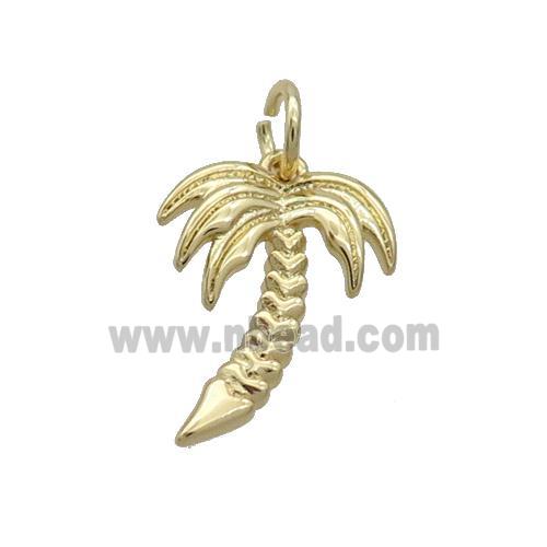 Copper Coconut Tree Pendant Gold Plated
