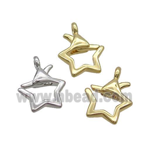 Copper Lobster Claps Star Mixed