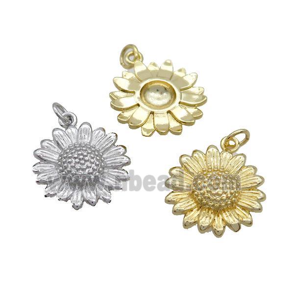 Copper Sunflower Pendant Mixed