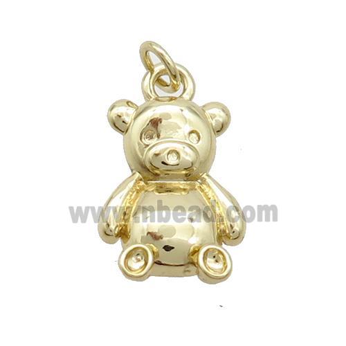 Copper Bear Pendant Gold Plated