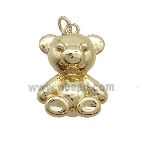 Copper Bear Pendant Gold Plated