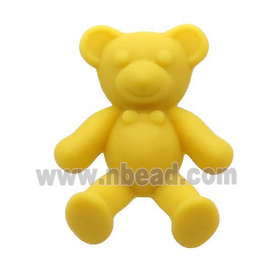 Yellow Resin Bear Pendant Matte