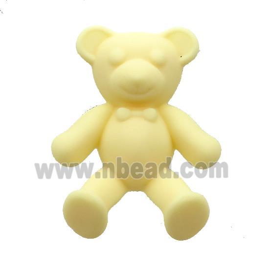 Yellow Resin Bear Pendant Matte