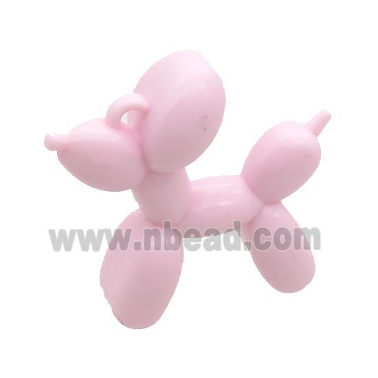 Lt.pink Resin Dog Pendant