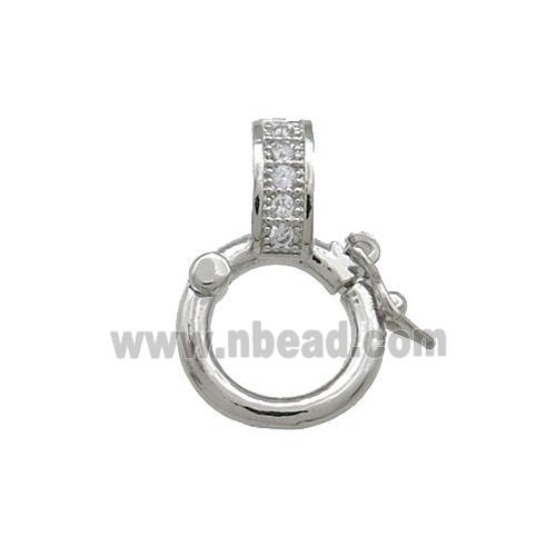 Copper Bails Pave Zircon Platinum Plated